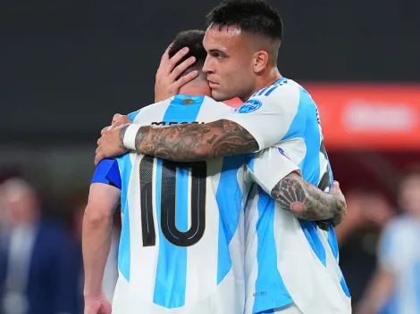 Lautaro Martinez je prvi objel kapetana Lionela Messija po zadetku